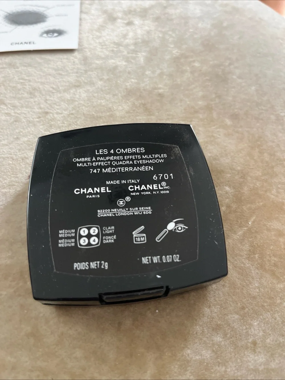 CHANEL limited edition Les 4 Ombres Quad Eyeshadow Champagne, Rose Gold Bronze,